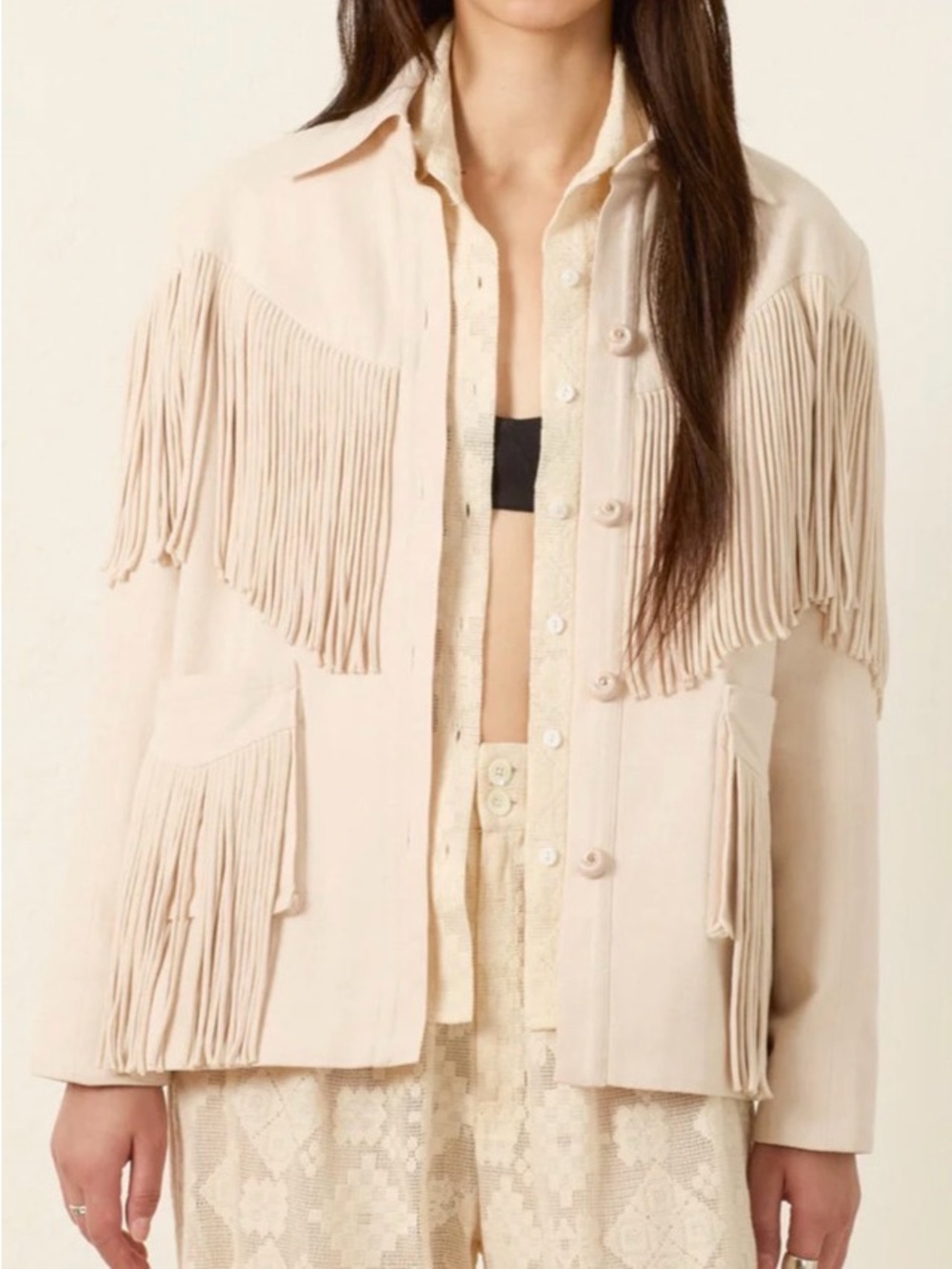 ALIX OF BOHEMIA JUDE DUNE FRINGE JACKET - Picture 2 of 5